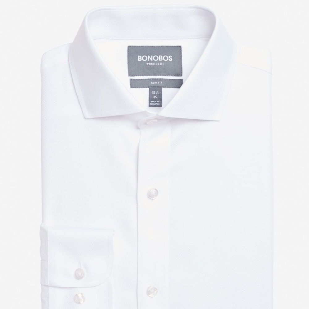 Bonobos Daily Grind wrinkle free shirt 16/35 White